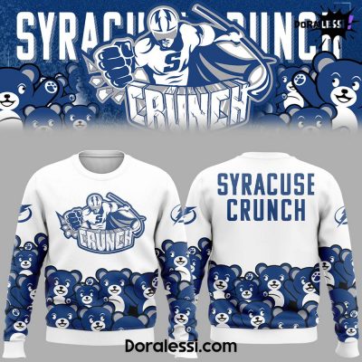 Syracuse Crunch Teddy Bear Toss White Sweatshirt