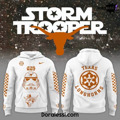 Texas Longhorns Football x Stormtroopers Star Wars White Hoodie