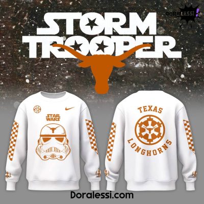 Texas Longhorns Football x Stormtroopers Star Wars White Sweatshirt