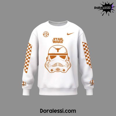 Texas Longhorns Football x Stormtroopers Star Wars White Sweatshirt