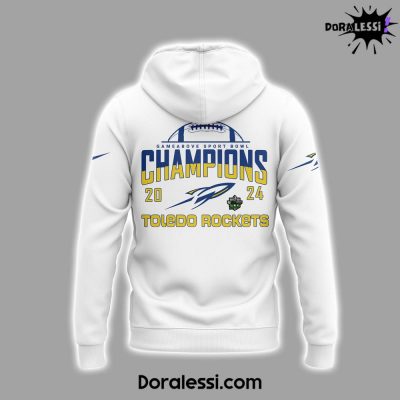 Toledo Rockets Football 2024 GameAbove Sports Bowl Champions White Hoodie