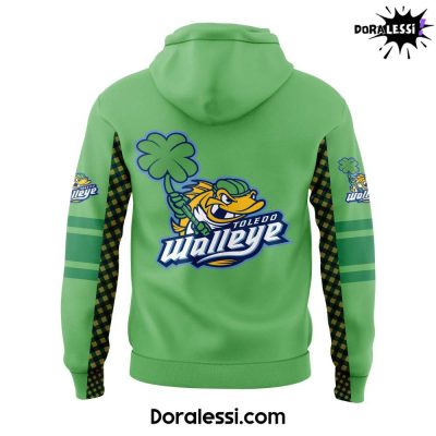 Toledo Walleye Hat Tricks Day Green Hoodie