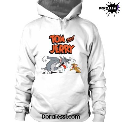 Tom and Jerry Quarreled Limited Editon White Hoodie