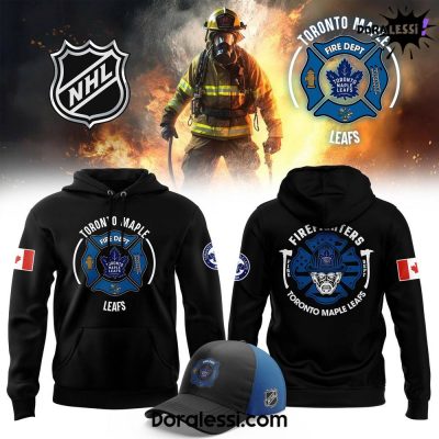 Toronto Maple Leafs 2025 Firefighter Appreciation Night Black Hoodie