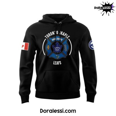 Toronto Maple Leafs 2025 Firefighter Appreciation Night Black Hoodie