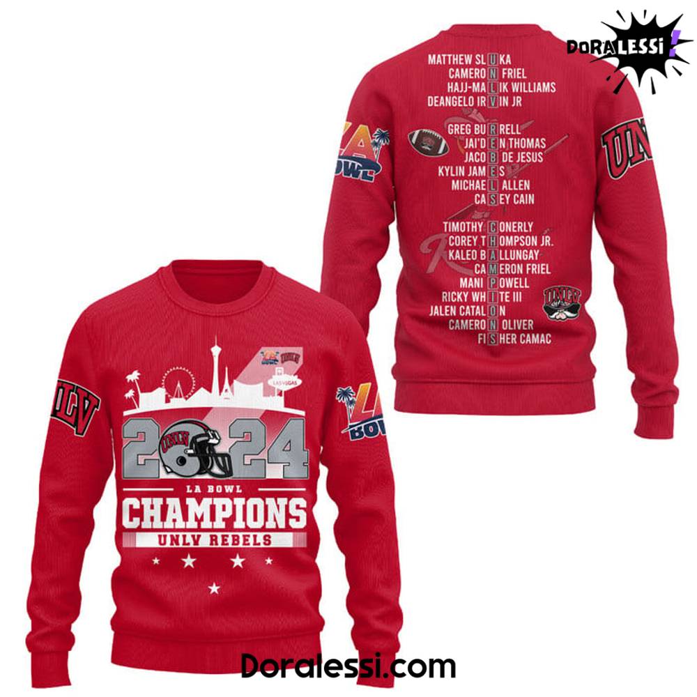 UNLV Rebels LA Bowl Champions Red Sweatshirt