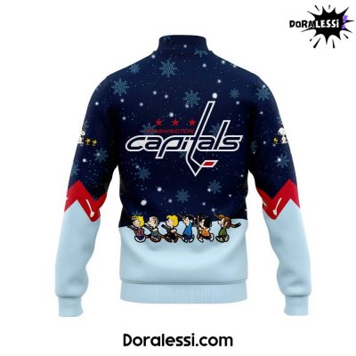 Washington Capitals Peanuts Snoopy Night Navy Baseball Jacket