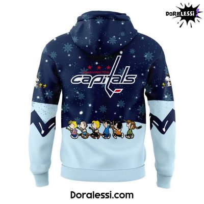 Washington Capitals Peanuts Snoopy Night Navy Hoodie