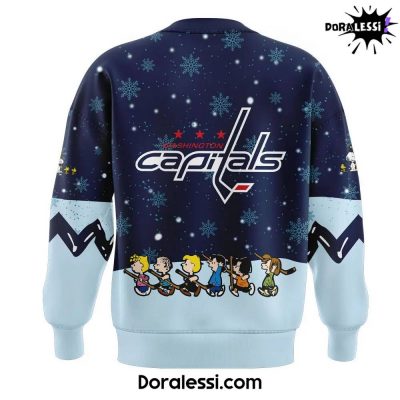 Washington Capitals Peanuts Snoopy Night Navy Sweatshirt