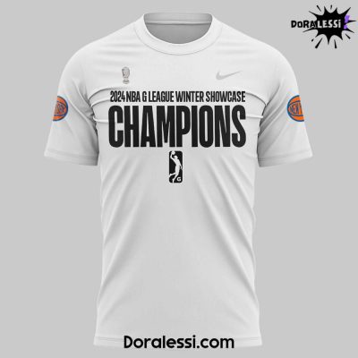 Westchester Knicks 2024 Winter Showcase Champions Premium Limited White Tee