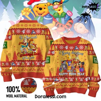 Winnie The Pooh Beary Chrismas And Happy Pooh Year Sweater