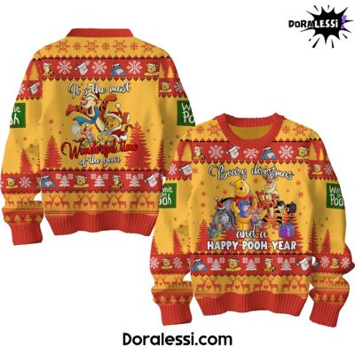 Winnie The Pooh Beary Chrismas And Happy Pooh Year Sweater