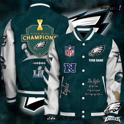 Philadelphia Eagles LIV Super Bowl Champions Custom Baseball Jacket