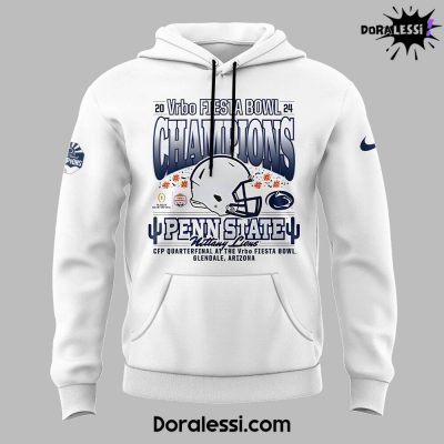 2024 Vrbo FIESTA BOWL CHAMPIONS Penn State Nittany Lions White Hoodie