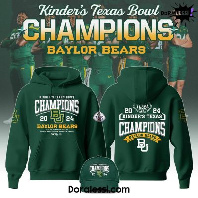 2025 Kinder’s Texas Bowl Champions Baylor Bears Green Hoodie