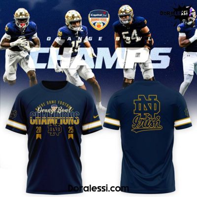 2025 Orange Bowl Champions Notre Dame Fighting Irish Football Limited T-shirt