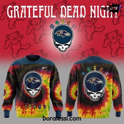 Baltimore Ravens Grateful Dead Night Sweatshirt