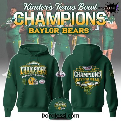 Baylor Bear NCAA Kinders Texas Bowl Champions Limited Edition Hoodie