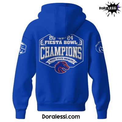 Boise State Broncos NCAA Vrbo Fiesta Bowl Champions Blue Hoodie