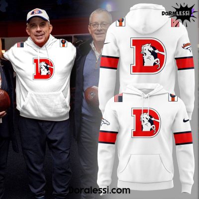 Denver Broncos Coach Sean Payton Throwback White Hoodie