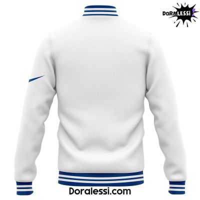 Detroit Lions SE Silver Bells White Baseball Jacket