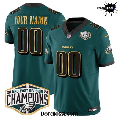 Philadelphia Eagles 2024 NFC East Division Champions Limited Custom Football Jersey