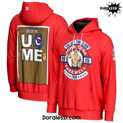 John Cena Farewell Tour Red Hoodie