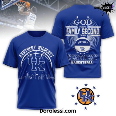 Kentucky Wildcats God First Family Second Then Kentucky Shirt