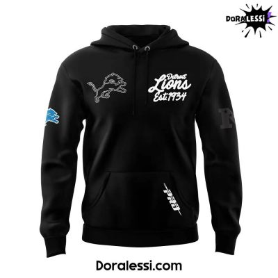 Marshall Mathers x Detroit Lions Est 1934 Black Hoodie