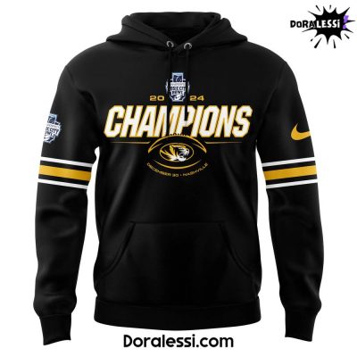 Missouri Tigers Are The 2024 Transperfect Music City Bowl Champions Black Hoodie