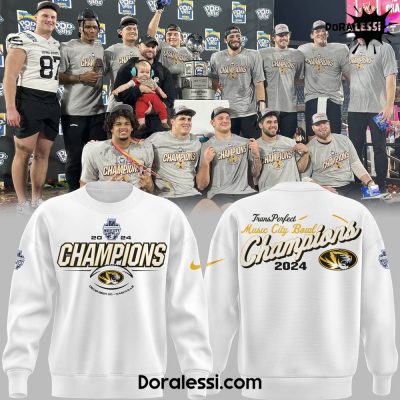 Missouri Tigers Are The 2024 Transperfect Music City Bowl Champions White Sweatshirt