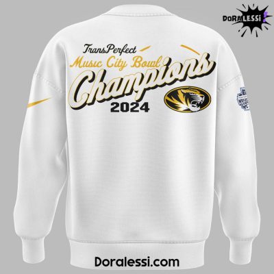 Missouri Tigers Are The 2024 Transperfect Music City Bowl Champions White Sweatshirt 3