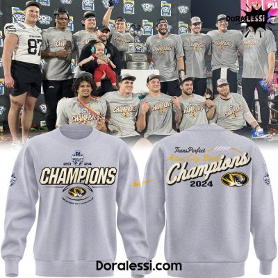 Missouri Tigers Are The Transperfect Music City Bowl Champs Gray Sweatshirt