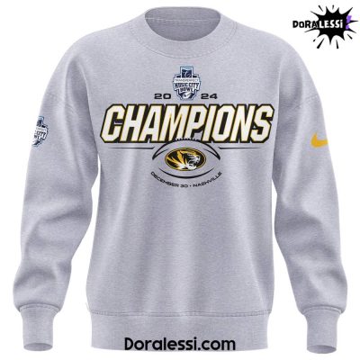 Missouri Tigers Are The Transperfect Music City Bowl Champs Gray Sweatshirt