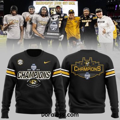 Missouri Tigers Football Music City Bowl Champions Black Sweatshirt