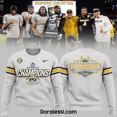 Missouri Tigers Football Music City Bowl Champions Gray Sweatshirt