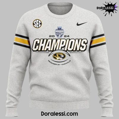 Missouri Tigers Football Music City Bowl Champions Gray Sweatshirt