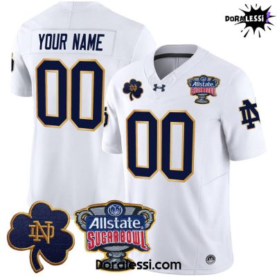 Notre Dame Fighting Irish 2025 Allstate Sugar Bowl Champions Custom Jersey