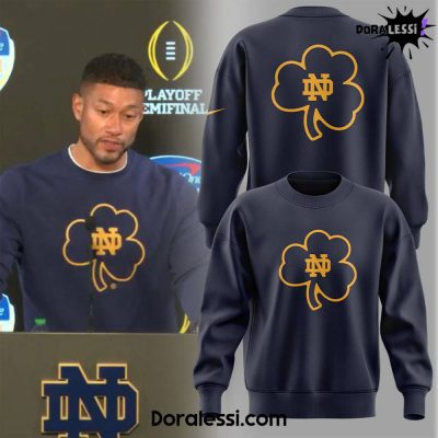 Notre Dame Fighting Irish Coach Marcus Freeman Clover Sweatshirt