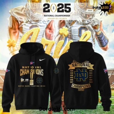 Notre Dame Fighting Irish National Champions 2025 Limited Hoodie