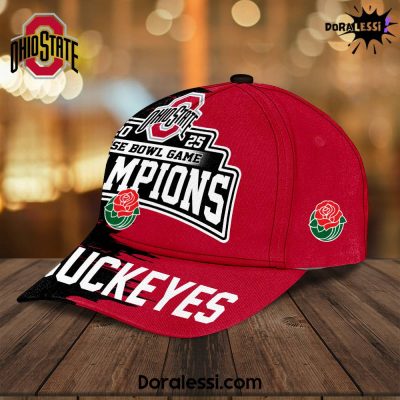 Ohio State Buckeyes 2025 Rose Bowl Game Champions Go Buckeyes Classic Cap