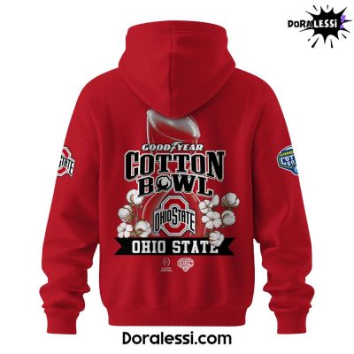 Ohio State Buckeyes NCAA 2025 Cotton Bowl Champions Red Hoodie