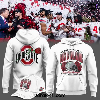 Ohio State Buckeyes Rose Bowl Game Champions White Hoodie