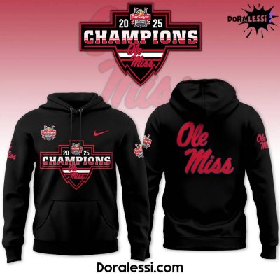 Ole Miss Rebels 2025 Tax Player Gator Bowl Champions Black Hoodie