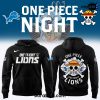 One Piece x Detroit Lions NFL Blue Hoodie