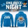 One Piece x Detroit Lions NFL Black Hoodie