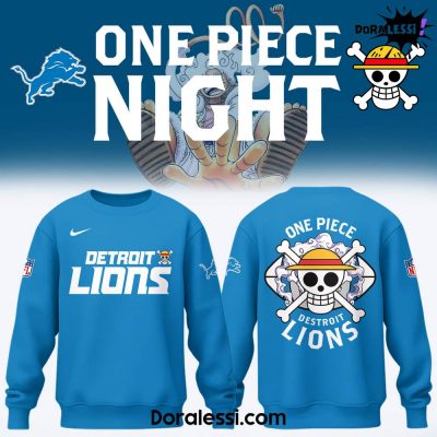 One Piece x Detroit Lions NFL Blue Sweatshirt