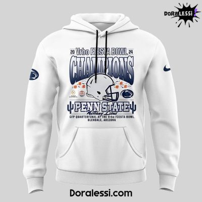 Penn State Football 2024 Vrbo FIESTA BOWL CHAMPS White Hoodie