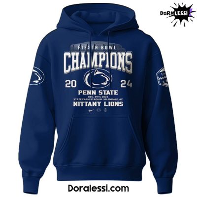 Penn State Nittany Lions NCAA Vrbo Fiesta Bowl Champions Navy Hoodie