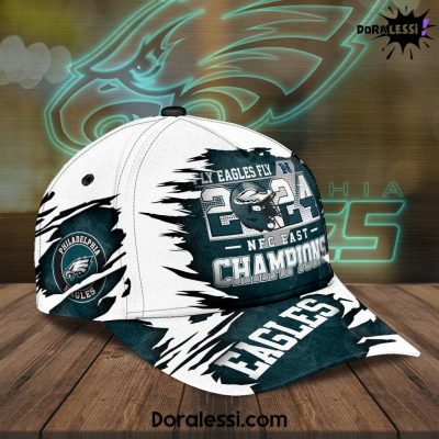 Philadelphia Eagles Fly Eagles Fly 2024 NFC East Champions Classic Cap